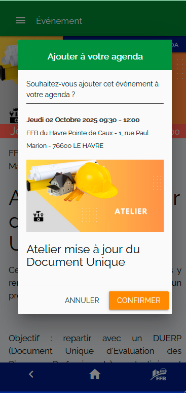 Fédération Française du BTP Havre Point de Caux, L'application Web métier développée par PaPrika Studio